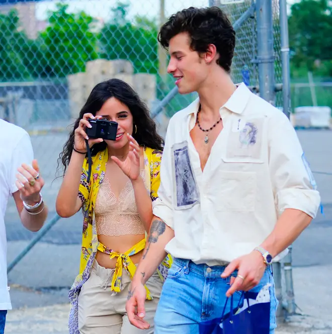 Shawn and Camila walking in New York