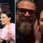 Millie Bobby Brown reunited with David Harbour