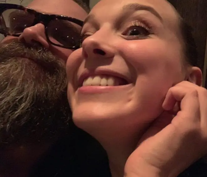 David Harbour commented, 'they grow up so damn fast' on his selfie with Millie Bobby Brown