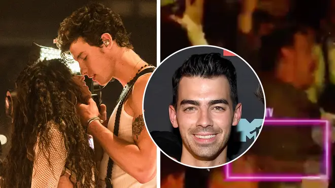 Joe Jonas reacts to Shawn Mendes and Camila Cabello's VMAs performance
