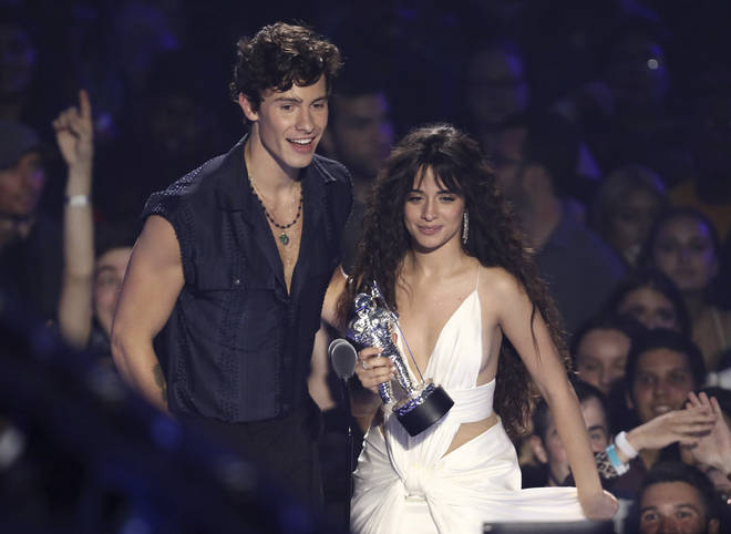 Camila Cabello & Shawn Mendes accept their VMA together