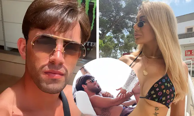Jack Fincham touches Chloe Ferry's bum in Ibiza