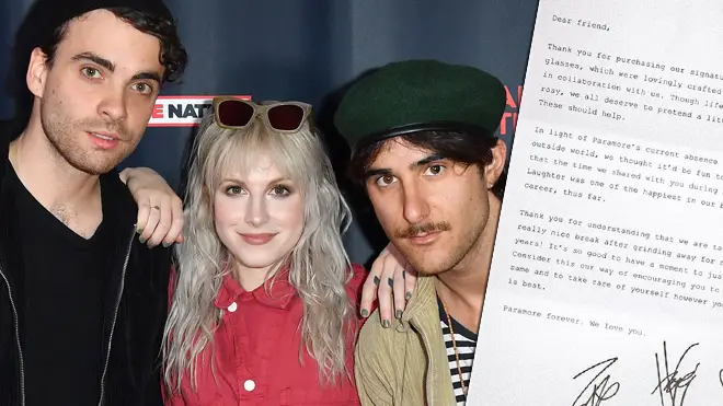 Paramore explain why they're taking a break from music in heartfelt letter to fans