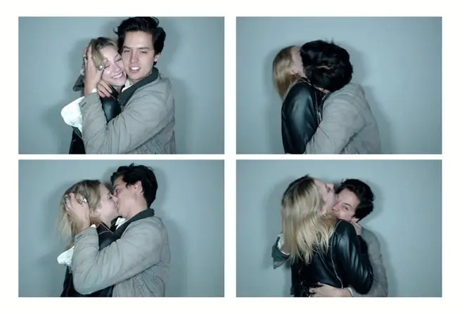 Cole Sprouse shared these cute pictures of him kissing girlfriend Lili Reinhart