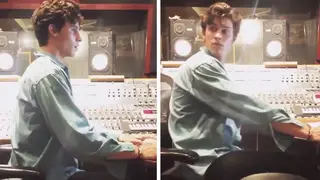 Shawn Mendes filmed working on new music in studio