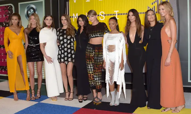 Taylor with her girl squad in 2015.
