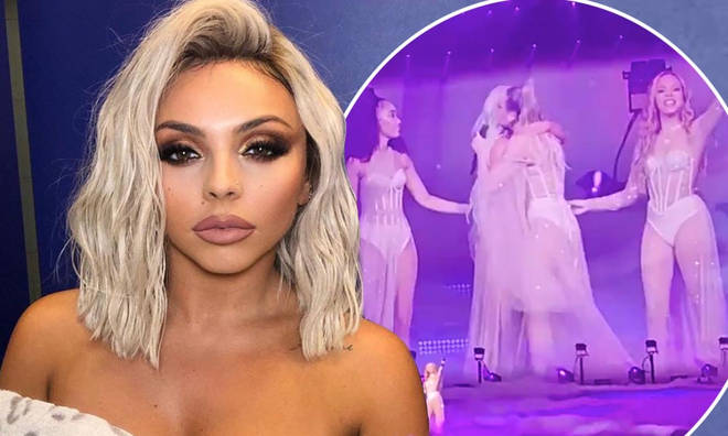 Jesy Nelson was comforted by her Little Mix bandmates as they sang 'The Cure'