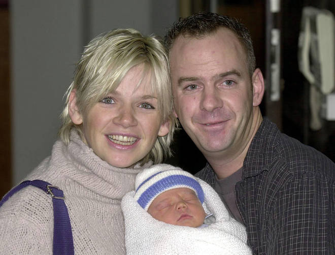 Zoe Ball and Norman Cook with Woody as a baby