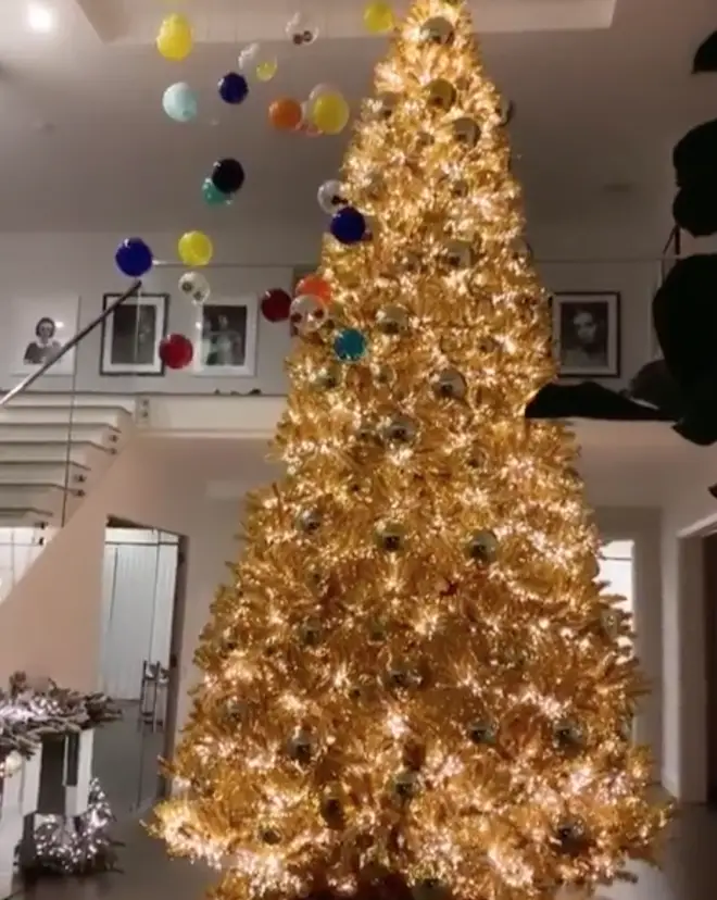 Kylie Jenner fills her grand entrance hall with a huge Christmas tree every year