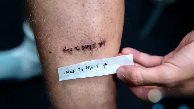 Niall Horan tattooed Roman Kemp with "Nice To Melt Ya"