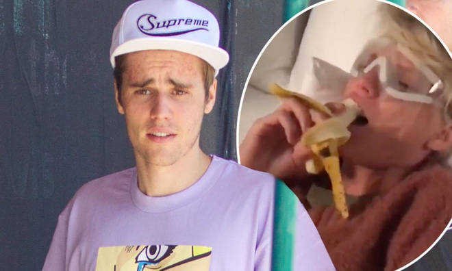 Justin Bieber re-enacted Taylor Swift's post-Lasik surgery banana meltdown