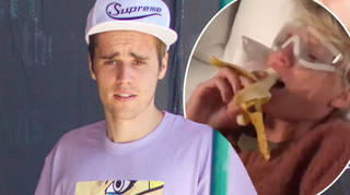 Justin Bieber re-enacted Taylor Swift's post-Lasik surgery banana meltdown