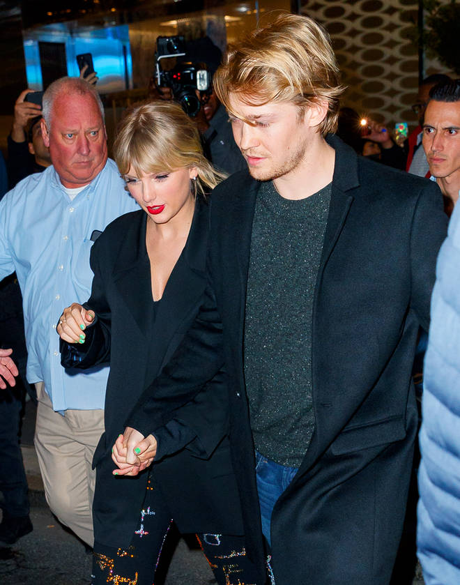 Taylor Swift was seen with a sparkling ring on her finger
