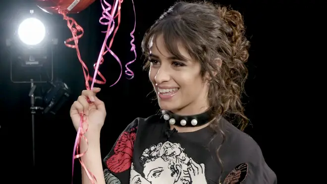 Camila Cabello takes part in Quizface with Jimmy Hill