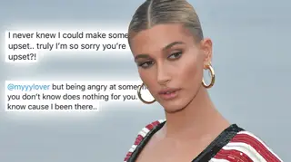 Hailey Baldwin responded to a Taylor Swift fan who shared a video slating the model