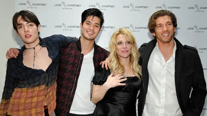 Ross Butler and Courtney Love