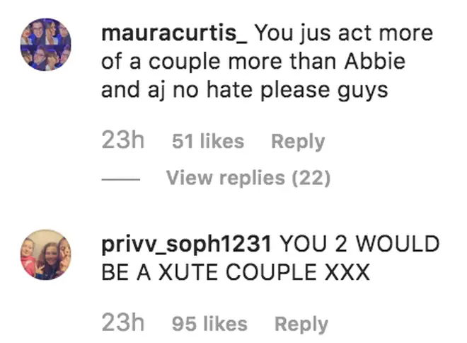Fans point out AJ & Saffron look like a couple on Instagram