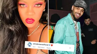Rihanna has featured a Chris Brown song in her promo video