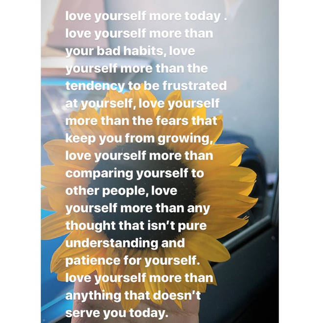 Camila shares honest "love yourself" post on Instagram