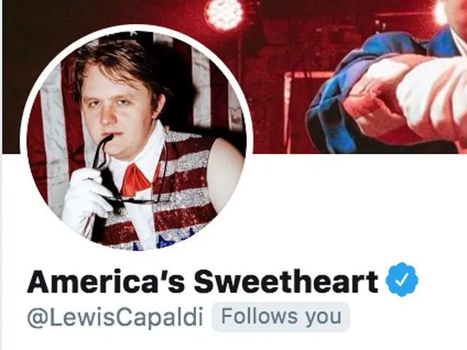 Lewis Capaldi Americanises his Twitter page