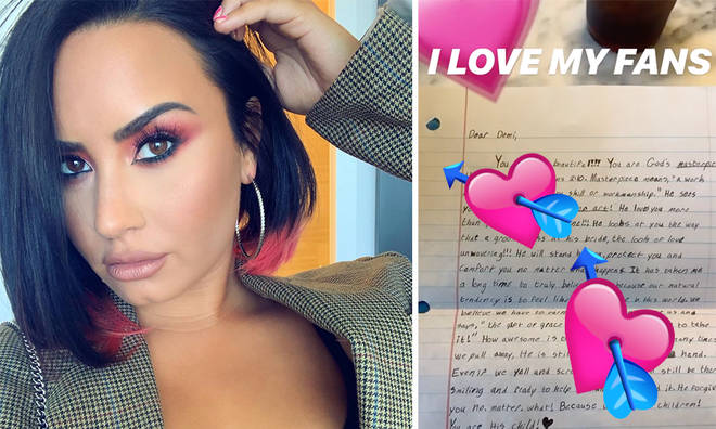 Demi Lovato has posted a cute fan letter on her Instagram