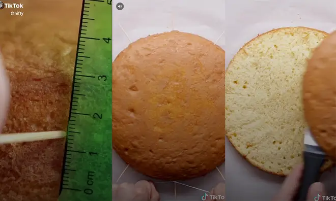 The simple way to cut your sponge perfectly in half