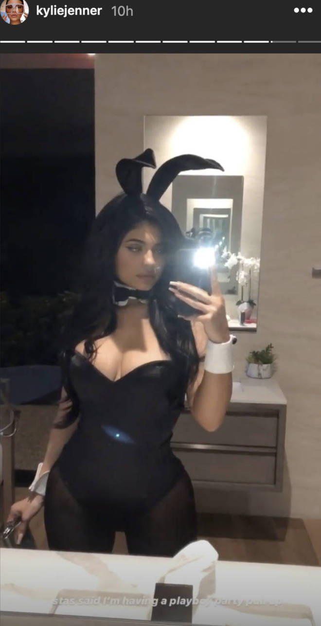Kylie Jenner dressed up as a Playboy bunny for her BFF's party