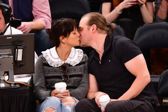 Lily Allen and David Harbour packed on the PDA at a basketball game