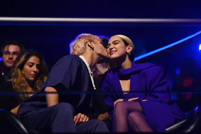 Dua Lipa and Anwar Hadid were snapped kissing at the EMAs