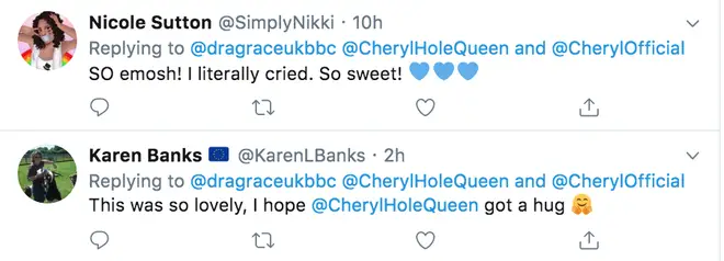 Viewers got emotional at Cheryl Hole's meeting with Cheryl