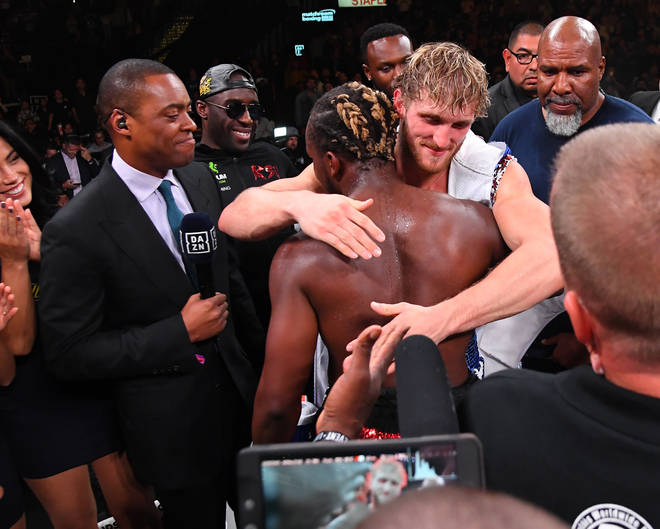 KSI and Logan Paul hugged it out after the fight