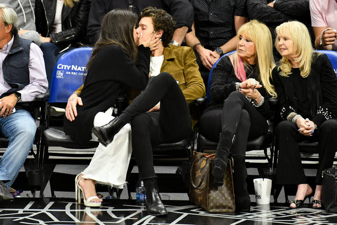 Camila Cabello & Shawn Mendes at an LA Clippers game