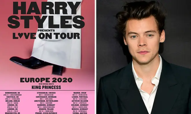 Harry Styles's announced UK dates on his 2020 tour