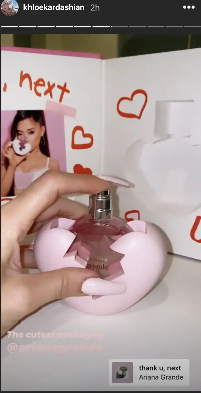 Khloe Kardashian was sent Ariana Grande's latest fragrance