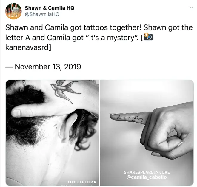 Shawn Mendes takes Camila Cabello to get her first tattoo