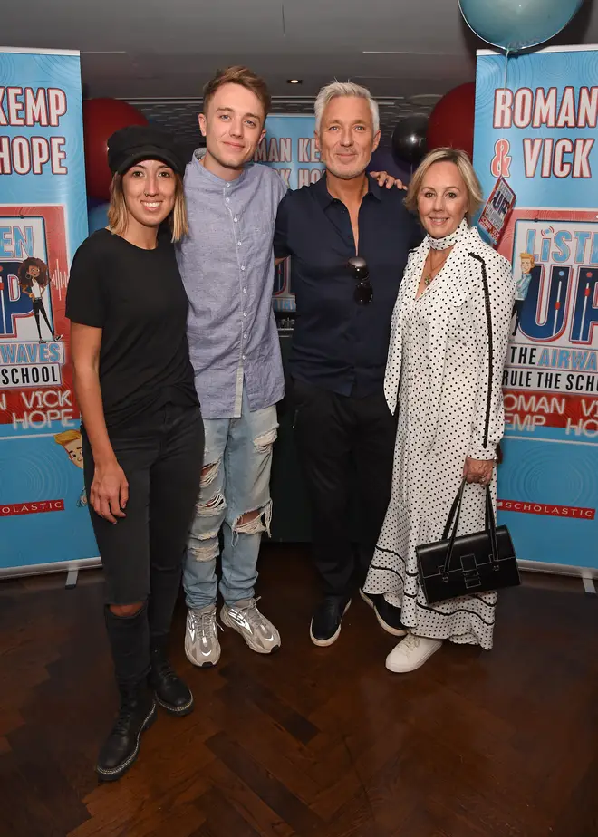 Roman Kemp with his family at the launch of his children's book