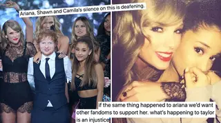 Taylor Swift's fans have urged Ariana Grande to speak up