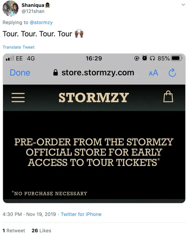 Stormzy might be touring his upcoming album