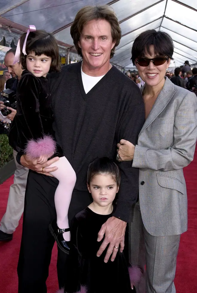 Caitlyn Jenner with ex-wife Kris Jenner and children Kylie and Kendall